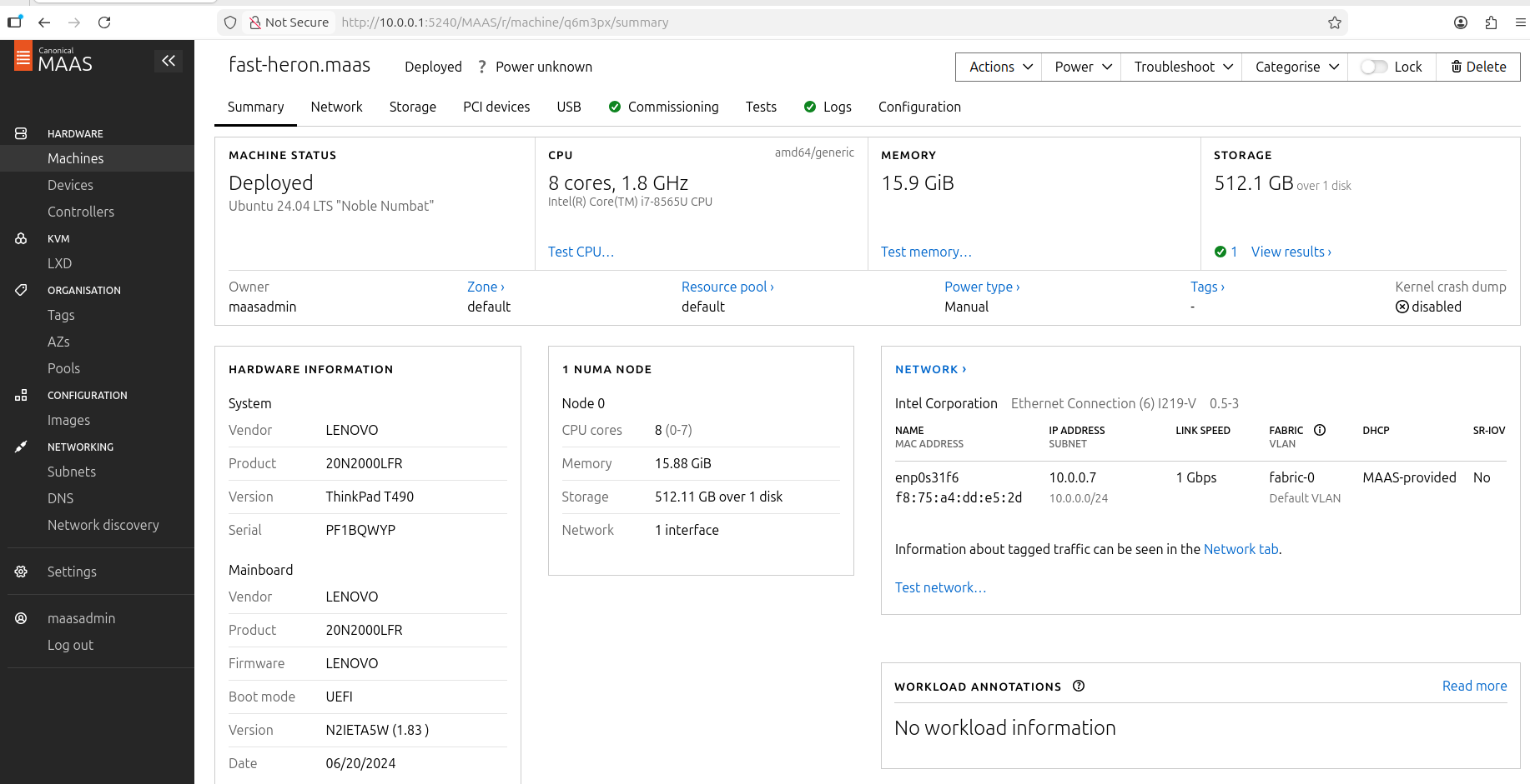 fast-heron machine detail